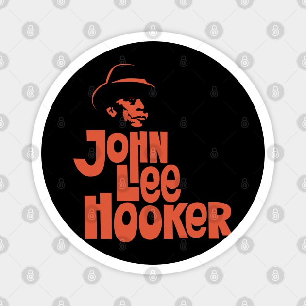 John Lee Hooker Handsketched Logo Shirt - Vintage Blues Style Magnet by Boogosh